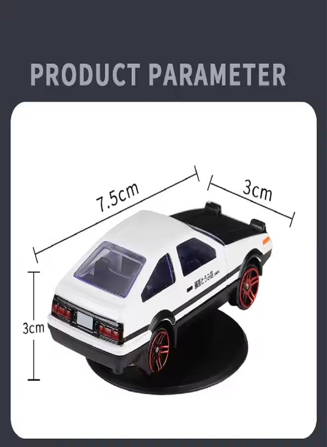 BLAGO Mini Car Model Drifting AE86 Car Model with Self Adhesive Base, 2.95inches Alloy AE86 Car Model Initial D Car Dashboard Decor Car Charm Desk Decor Room Decor Birthday Gift - Image 5